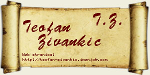 Teofan Živankić vizit kartica